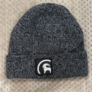 Backcountry Black and Gray Beanie with Logo Patch